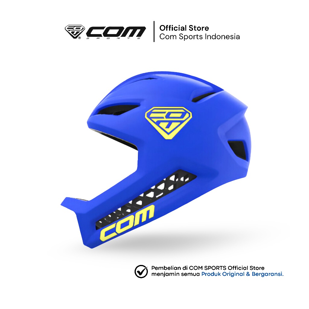 [Pre Order] COM SPORTS Kids Helmet R3 / Helm COM R3 Pushbike Balance Bike - Blue Matte