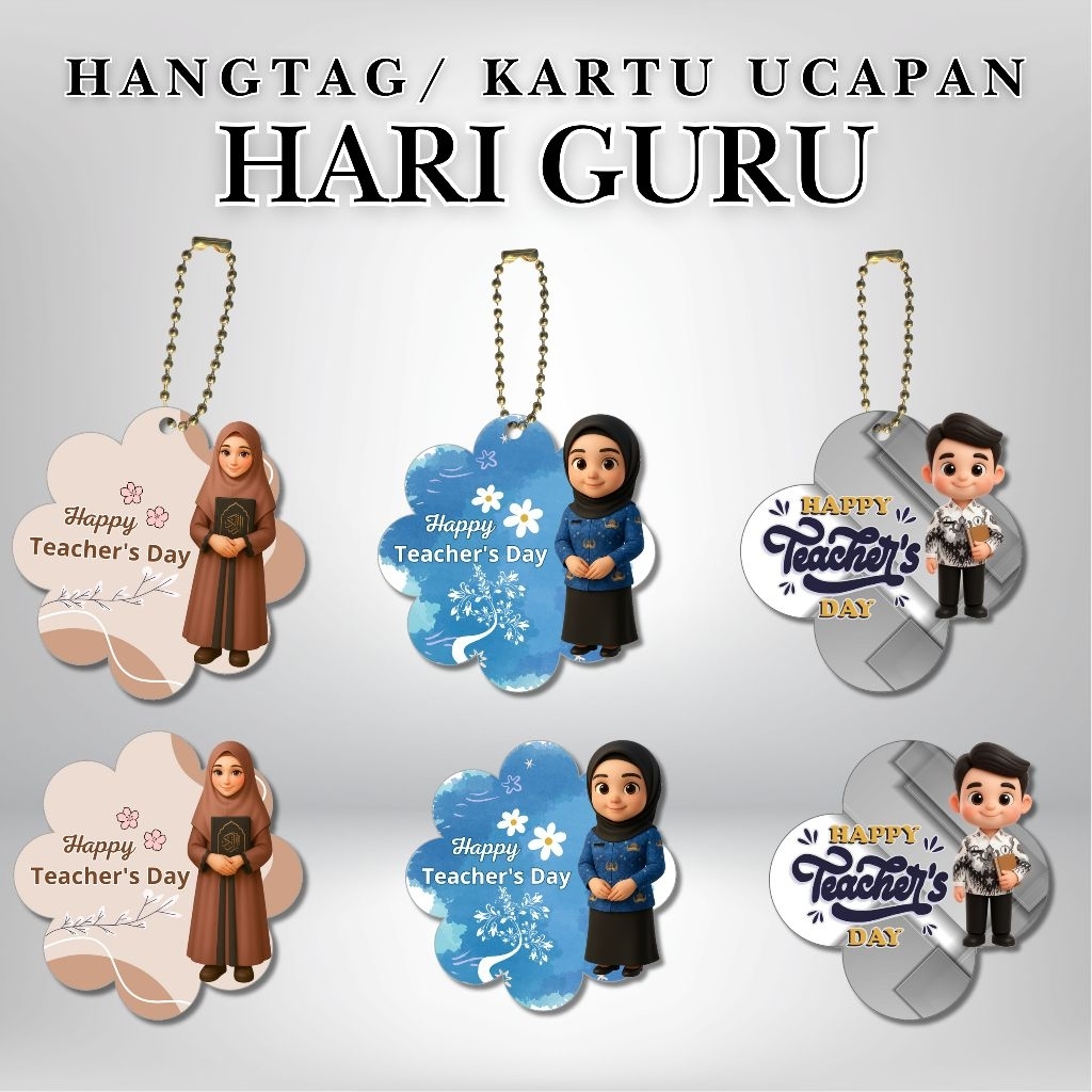 Kartu Ucapan Hari Guru Hangtag Hari Guru