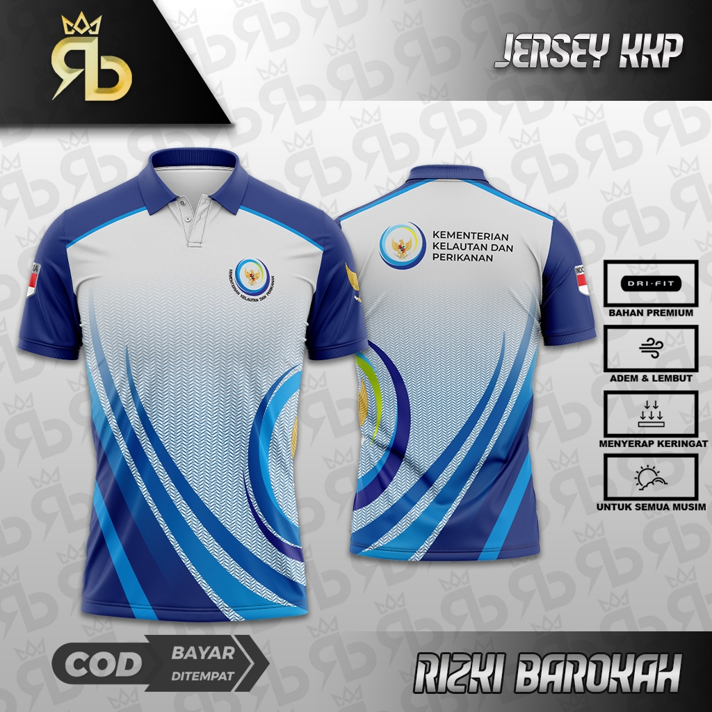JERSEY KEMENTERIAN KELAUTAN DAN PERIKANAN BY RIZQI BAROKAH SHOP / JERSEY KKP POLO / KAOS LAPANGAN / 