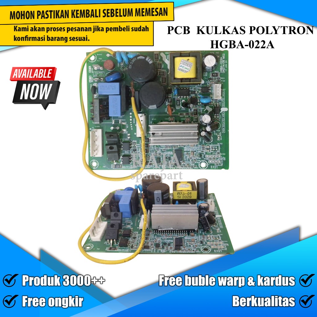 PLH MODUL KULKAS POLYTRON / BOARD / PCB KULKAS POLYTRON HGBA-022A