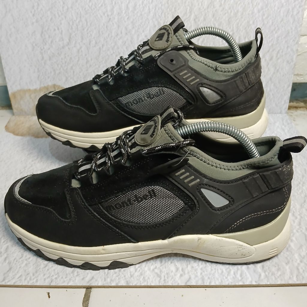 Sepatu Outdoor Gunung Trail Hiking Mont-bell Black Grey