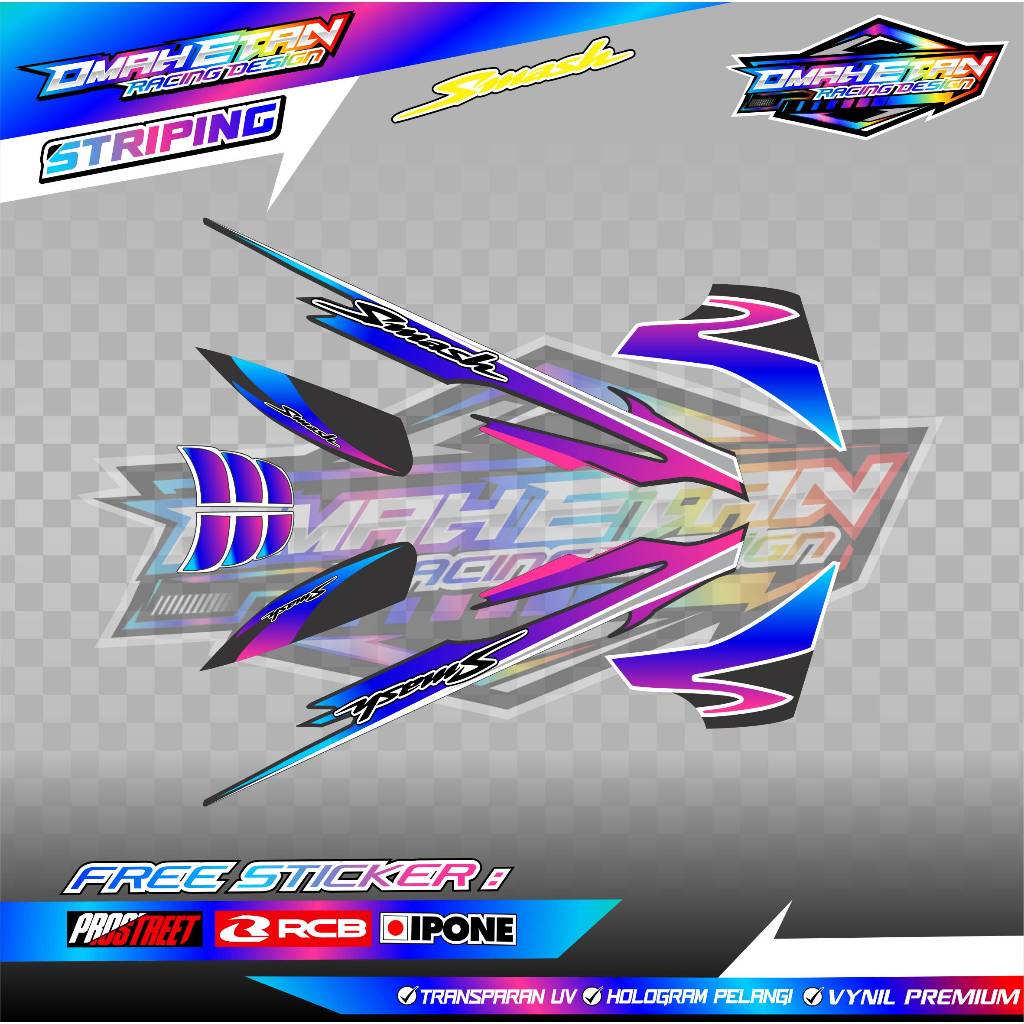 STRIPING VARIASI SUZUKI SMASH / STICKER LIST VARIASI MOTOR SMASH