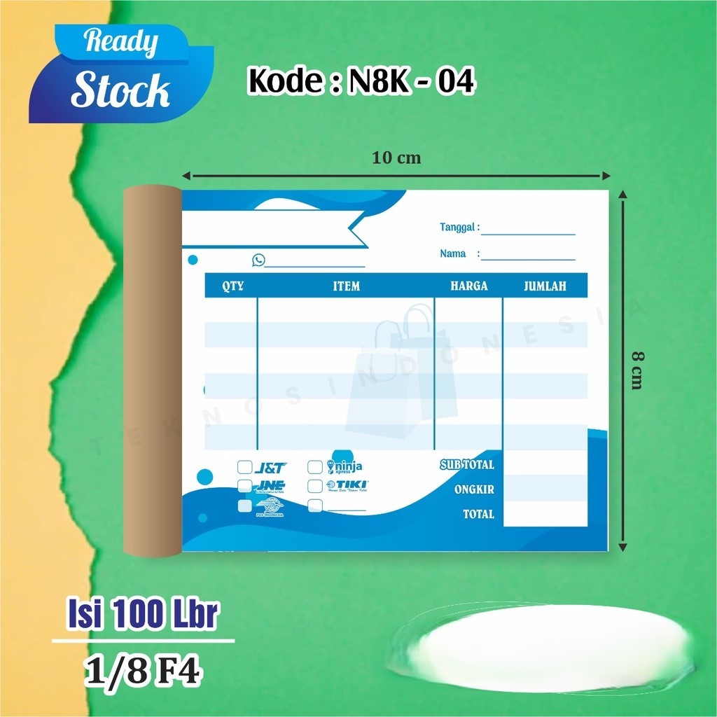 NOTA OLSHOP READY STOCK 1 PLY MURAH - NOTA OLSHOP KOSONGAN KODE N8K 04