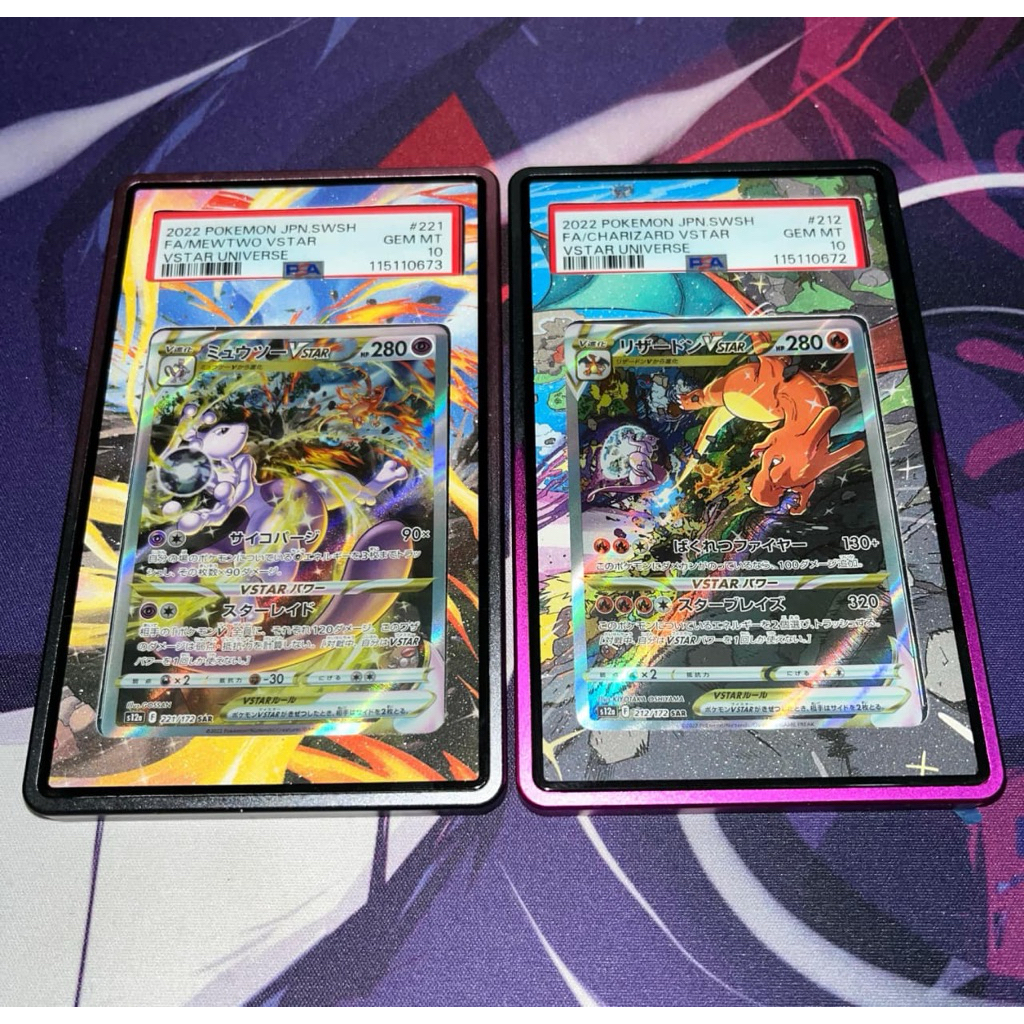 Kartu Pokemon Mewtwo Dan Charizard Vstar SAR PSA 10