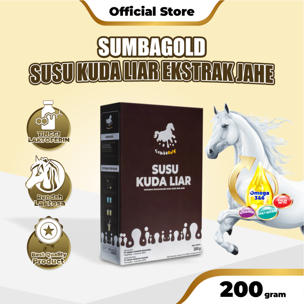 SumbaGold Susu Kuda Liar Mengandung Ekstrak Jahe