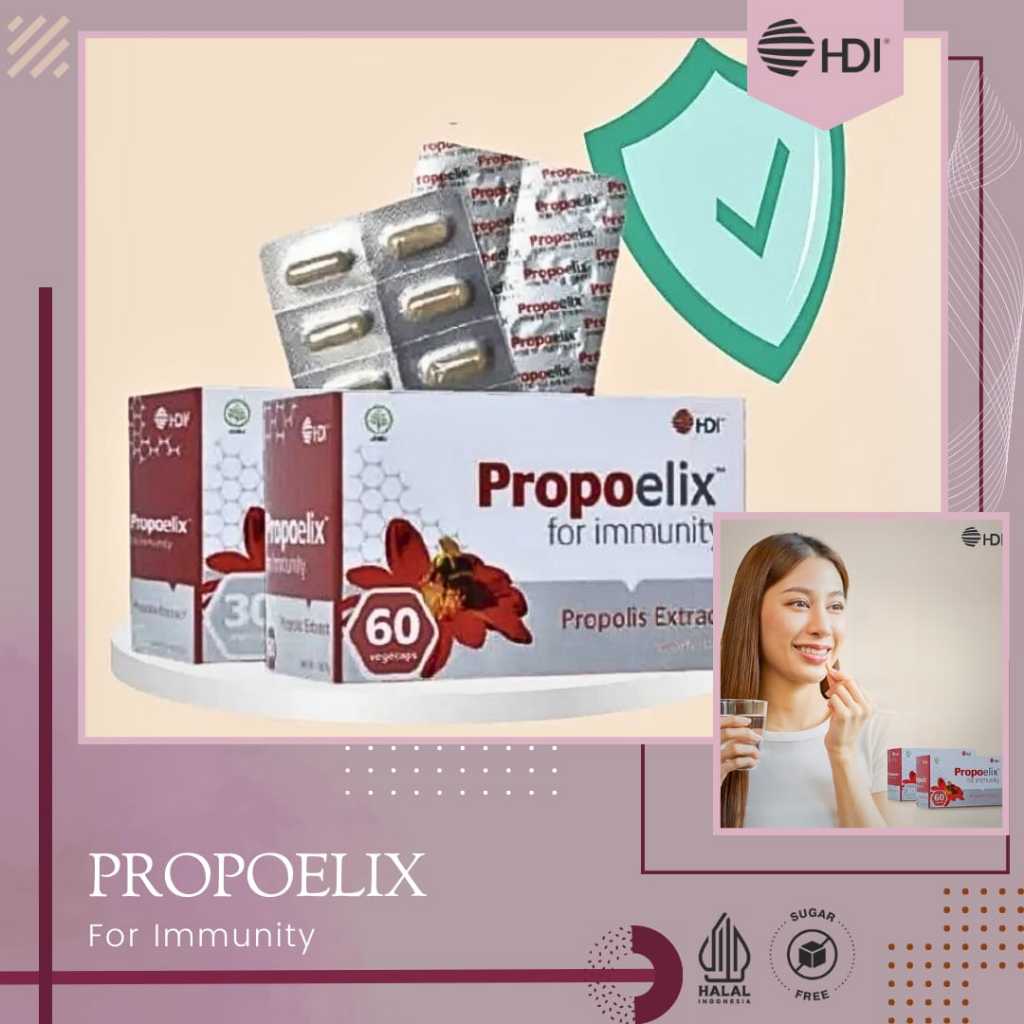 Propoelix 200mg (60 - 30 Vegekaps) Original By HDI