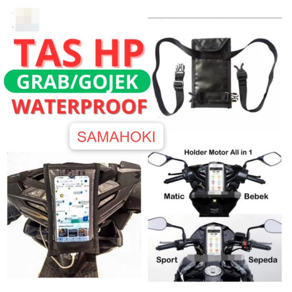 Tas Holder Stang HP motor gojek Gojek Grab Phone