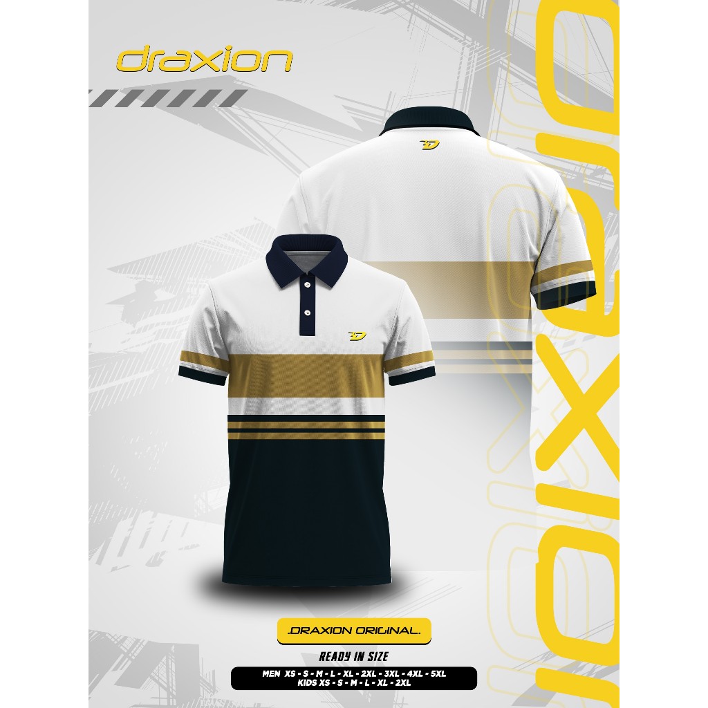 Kaos Polo Shirt Dry Fit Draxion - Kerah Kancing, Ukuran Anak, Dewasa & Big Size Cocok Outdoor Santai