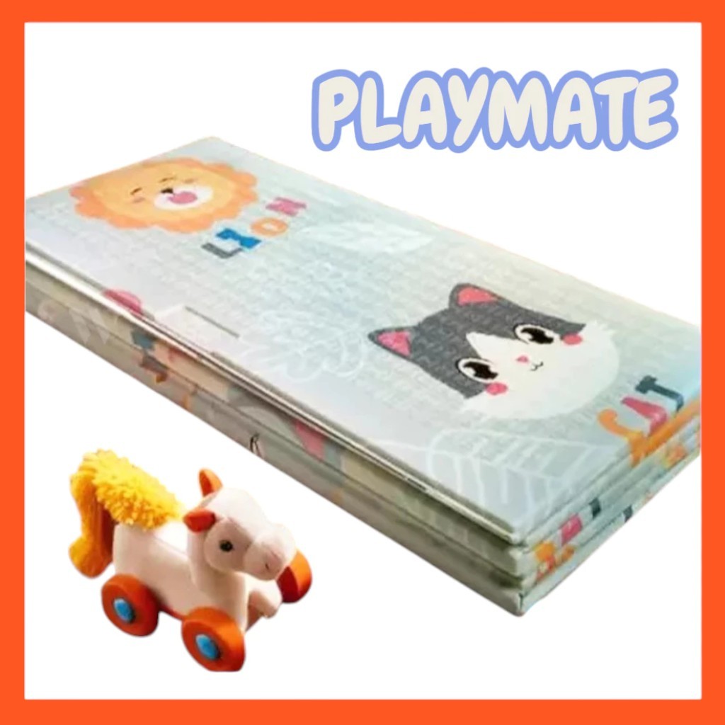 Playmat Matras Tikar Lipat Playmat Bayi Karpet Lipat Matras Anak Karpet 180 x 200cm 10mm Foam XPE