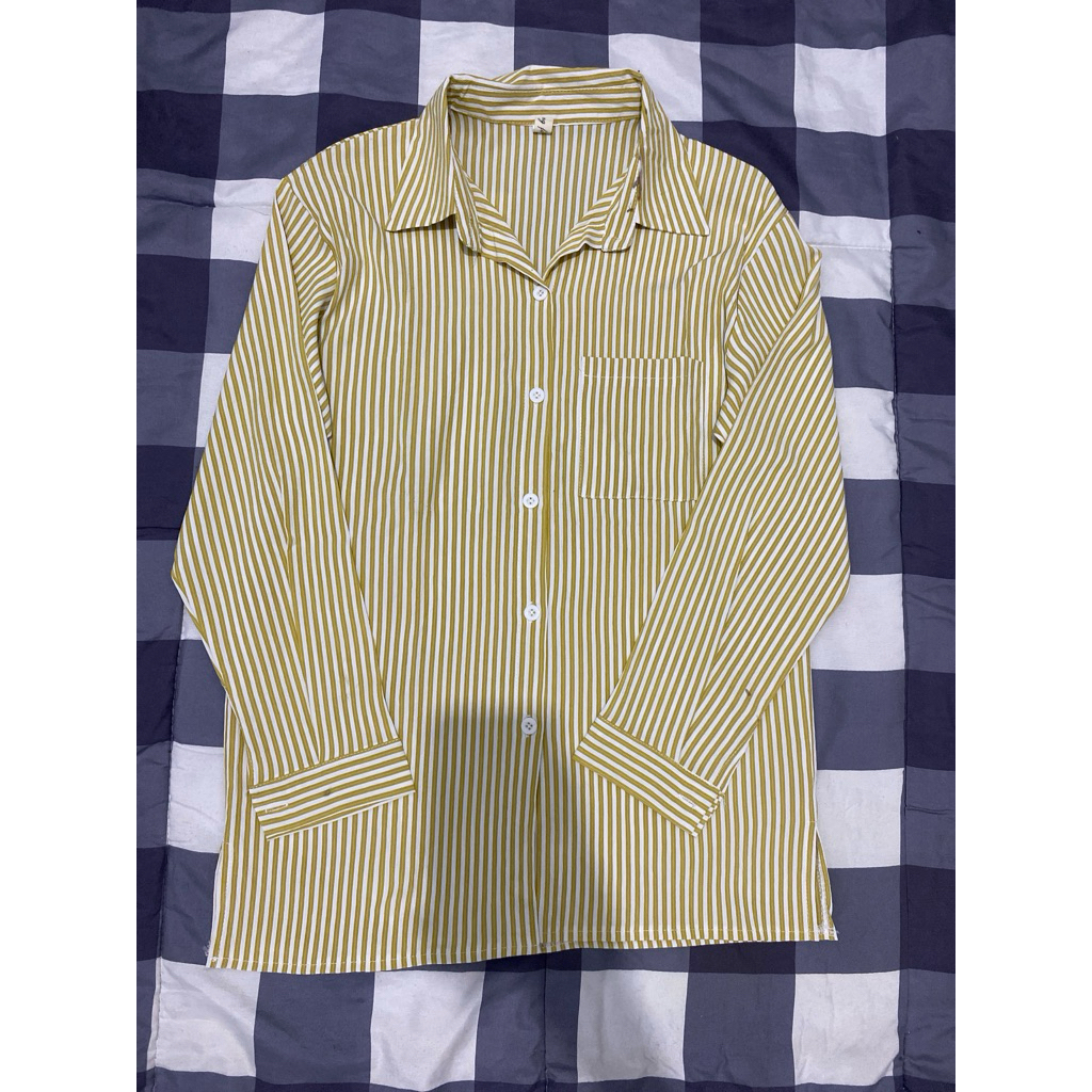 Kemeja Cewek Motif Garis