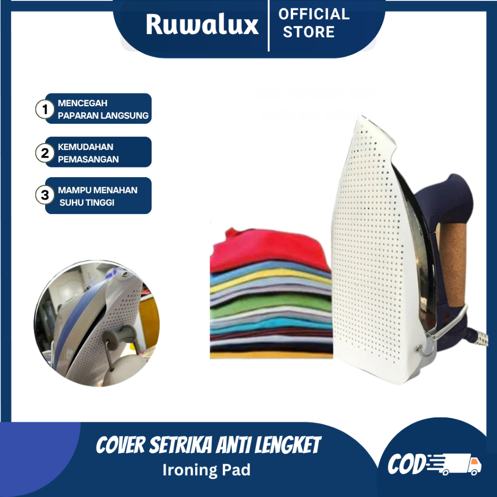 Ruwalux Cover Setrika Anti Lengket - 7RHZPHWH