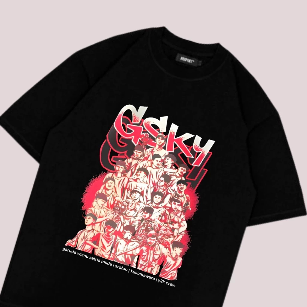 BK Kaos GSKY GWSM Srotop TV Kusumawara Y2K Crew T-Shirt Terbaru Merchandise Original