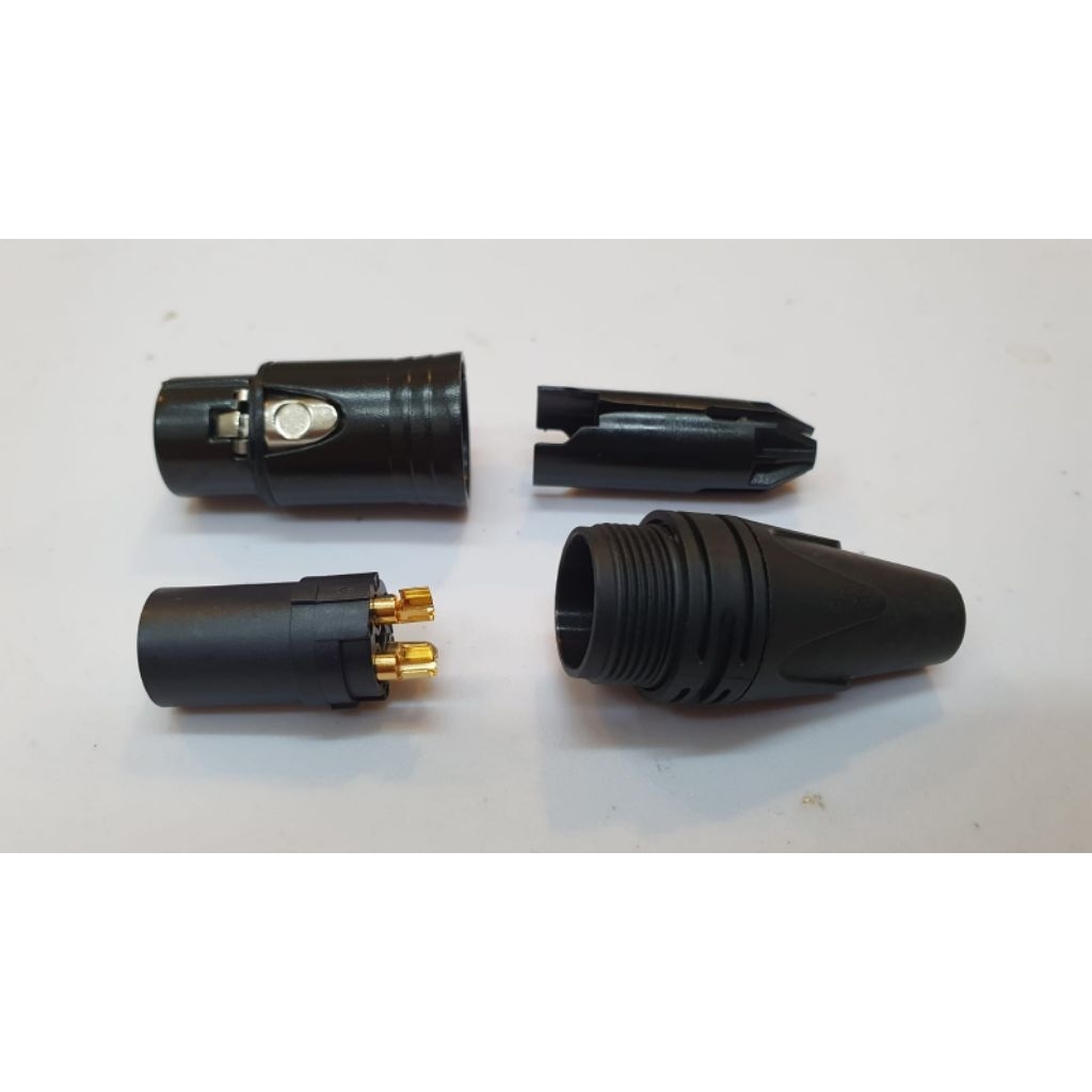 Conector XLR Canon Chasis Female Male Goldplate
