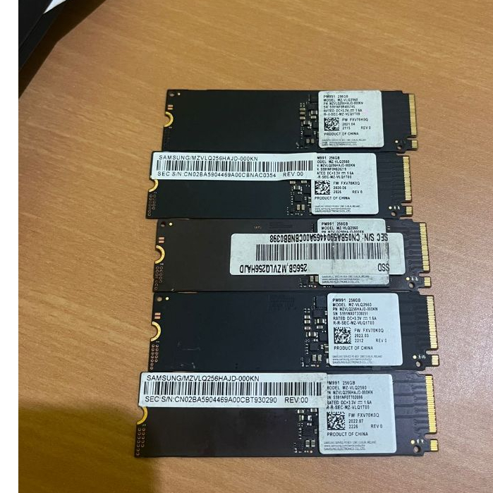 NVME 128/240/250/256 GB  Merk Samsung,SK hynix ,KIOXIA , WD , Curcial ,Adata, HPOriginal
