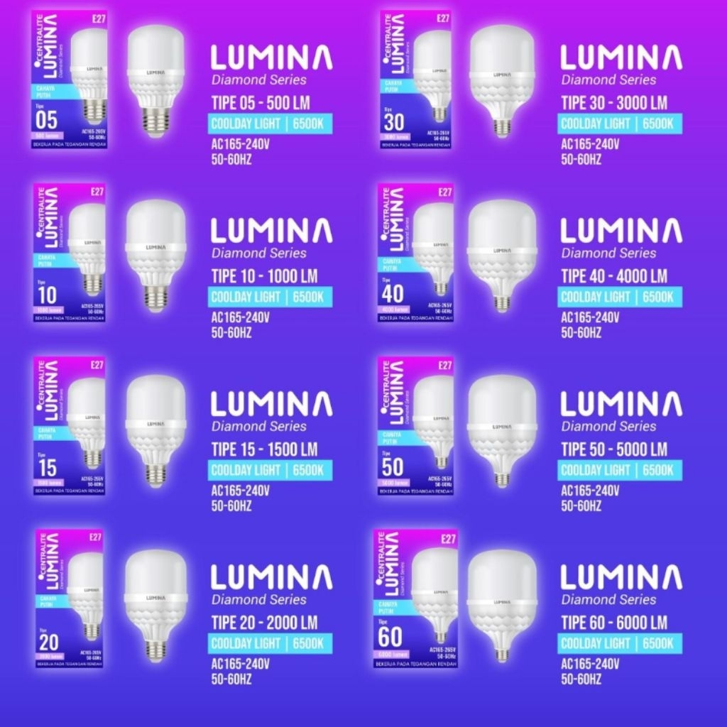 Lampu LED Bulb Putih Centralite Lumina Tabung