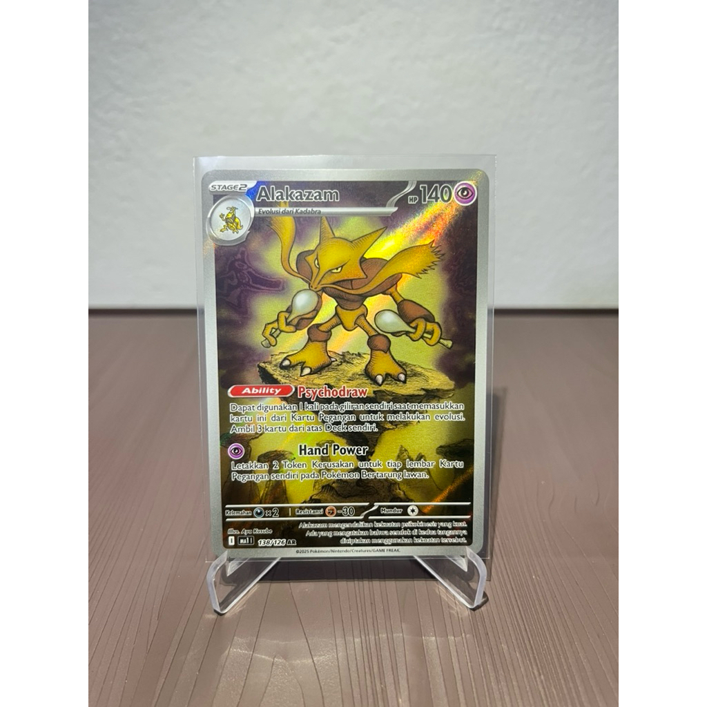 AR Alakazam MA1 138/126 Pokemon Trading Card Game Indo