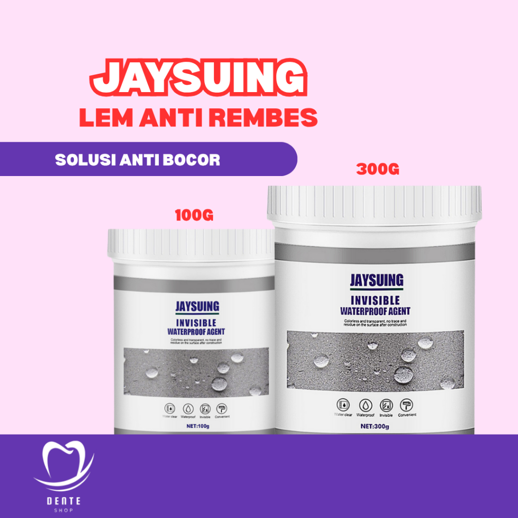 Jaysuing Lem Sealant Gel Aquaproof Air Pelapis Penambal Perekat Anti Bocor Rembes Transparant Bening