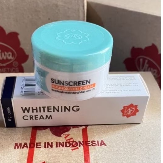 (2pcs) Viva Whitening Cream + Viva Sunscreen / Paket Skincare Basic Viva