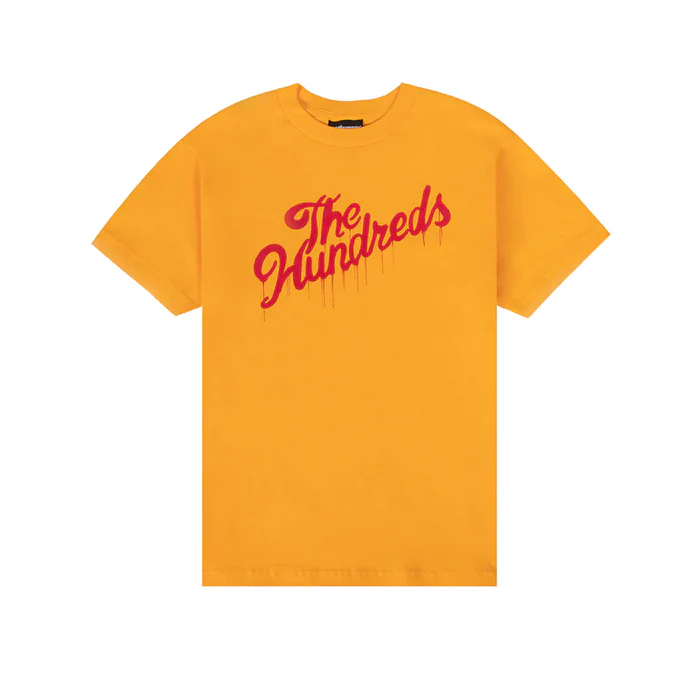 Kaos The Hundreds Drip Slant T-Shirt - T23P101020-Gld