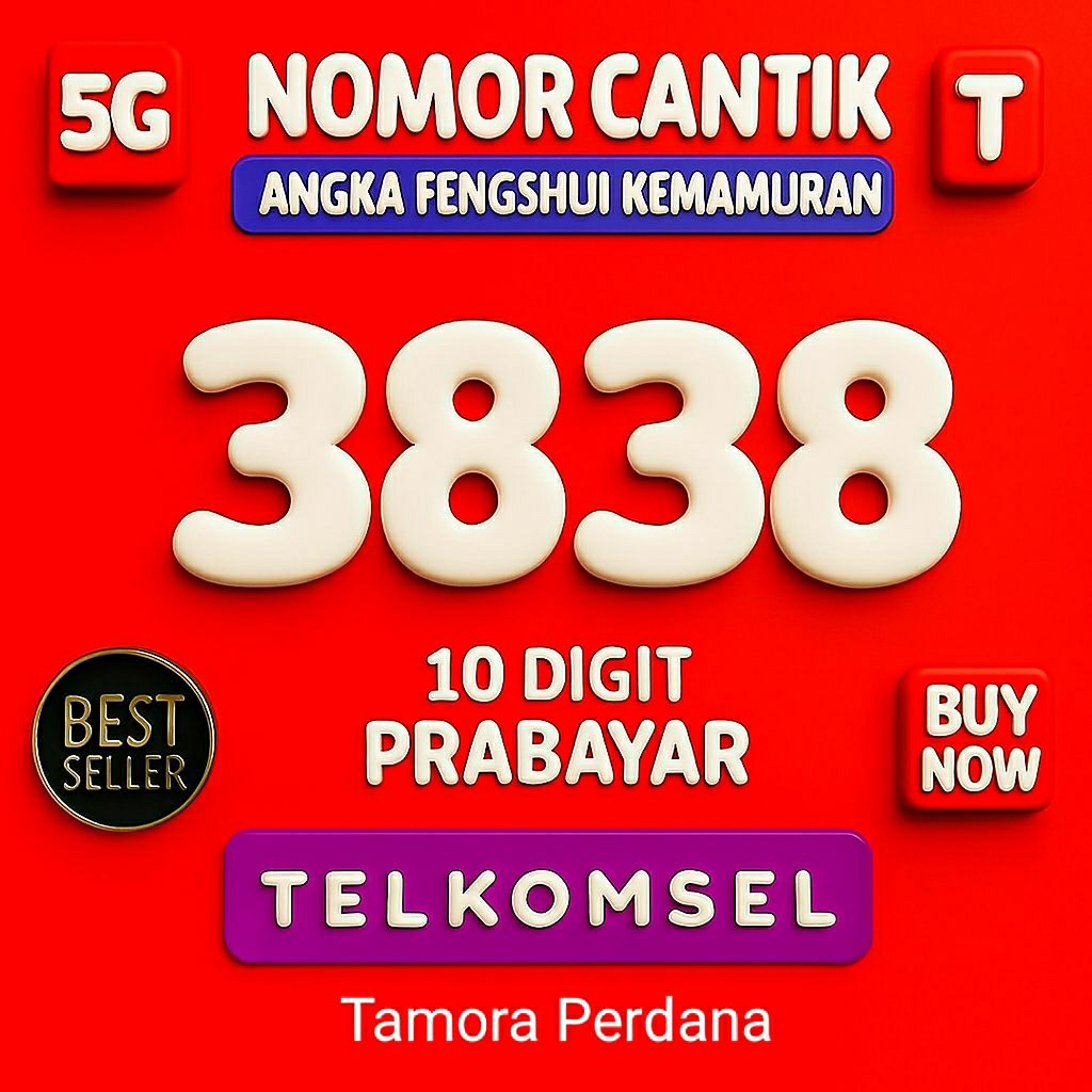 Nomor Cantik Telkomsel 10 Digit Prabayar SimPATI Seri Kemakmuran 3838