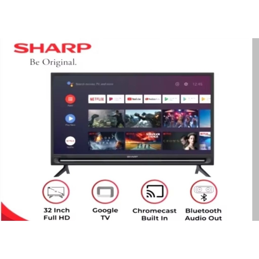 LED TV SHARP 32 INCH SMART GOOGLE TV/SHARP GOOGLE TV 32 INCH 32GH3001