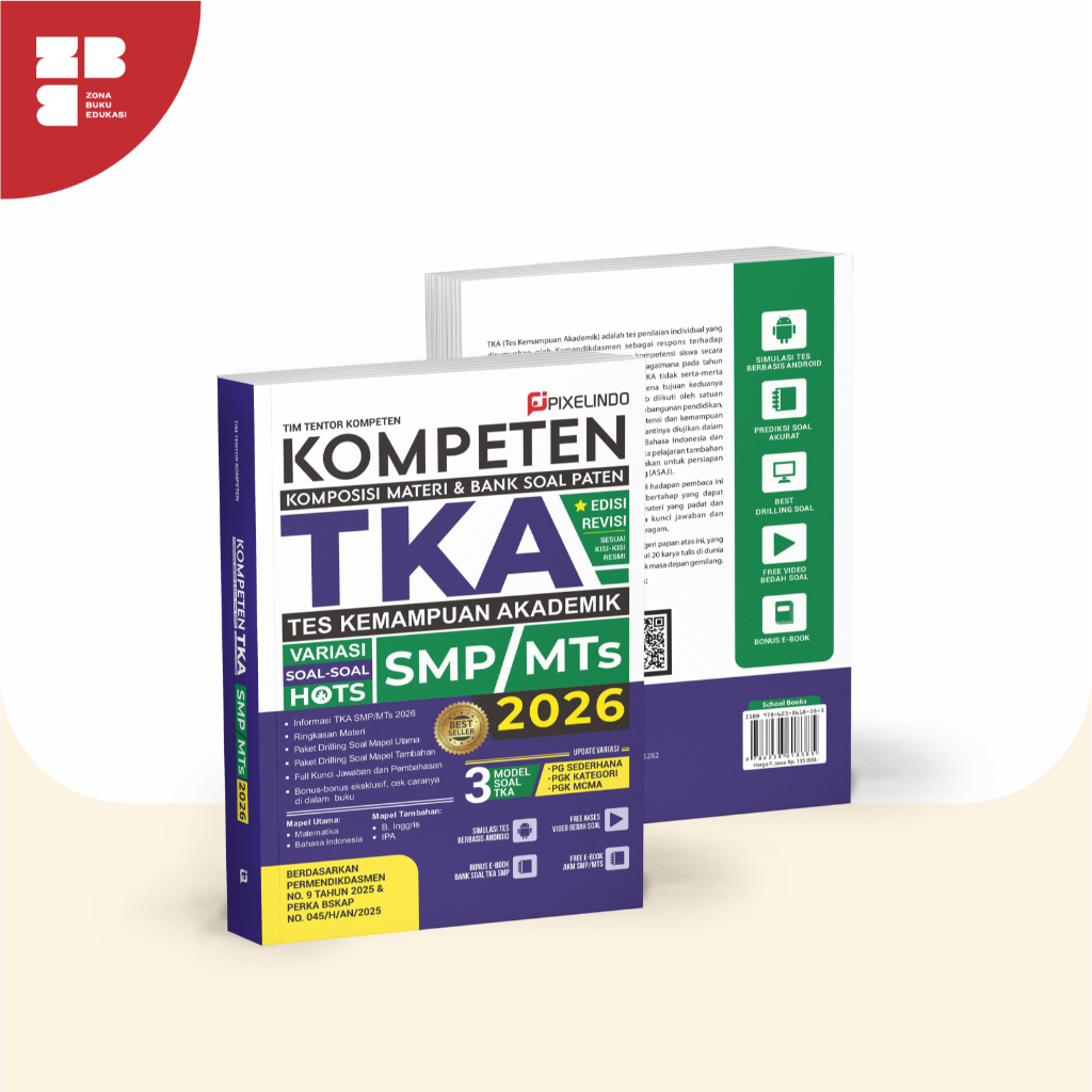 BUKU TKA SMP 2027 - RINGKASAN MATERI TERBARU, LATIHAN DAN PREDIKSI SOAL TKA 2027 + PEMBAHASAN