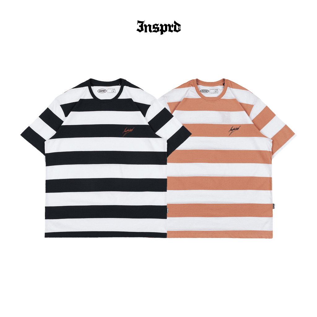Inspired27 Tshirt | Kaos Stripe | Kaos Garis |  Signature Str Bw