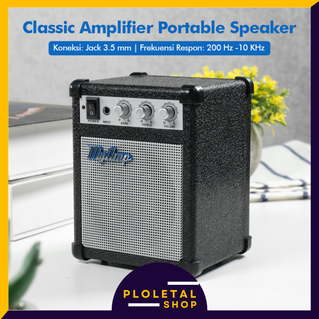 Classic Amplifier Portable Speaker High Bass 3.5mm Pengeras Suara Powerfull Party - MP35