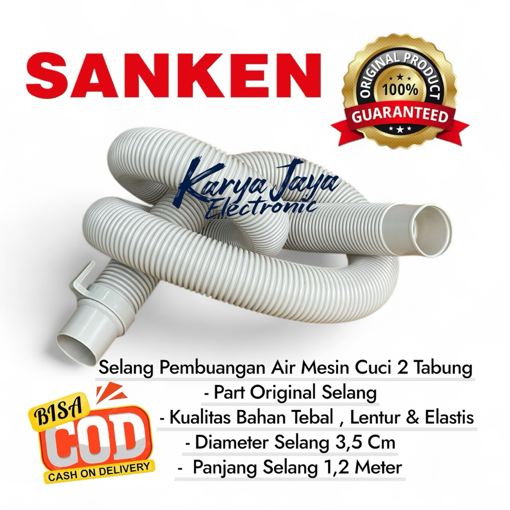 Selang Pembuangan Mesin Cuci SANKEN Original / Selang Mesin cuci SANKEN 2 Tabung