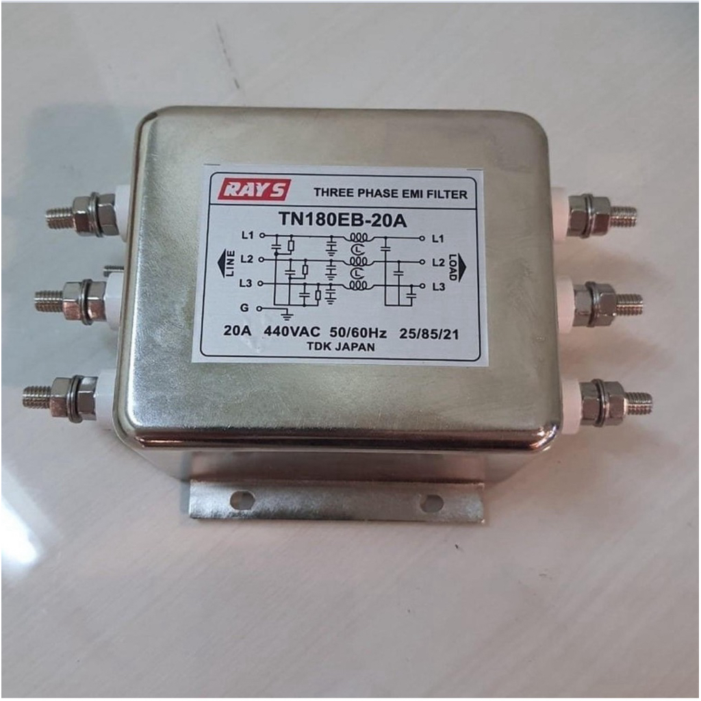 TDK Japan Noise Filter 3 Phase 20A Max 440V Emi Filter