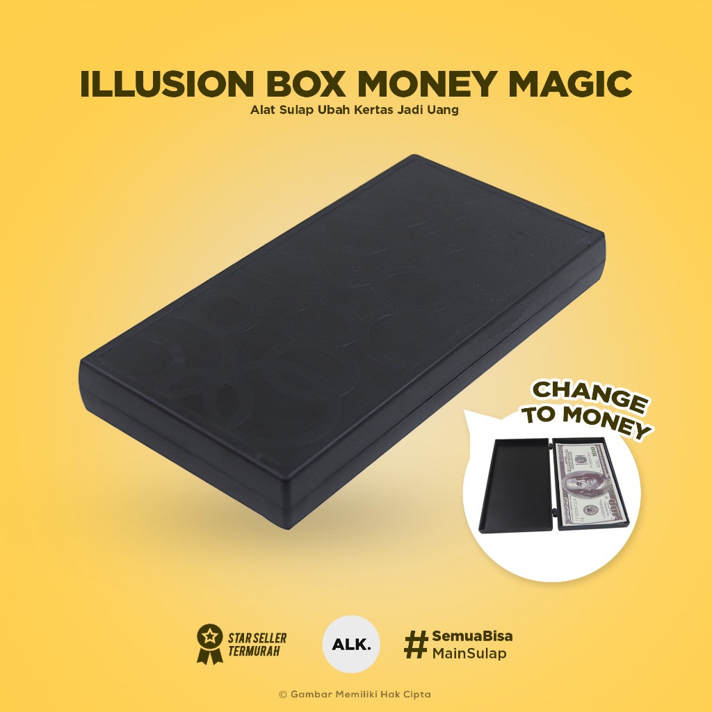 Illusion Box Money Magic (Alat Sulap Ubah Kertas Jadi Uang, Sulap Uang Menghilang)