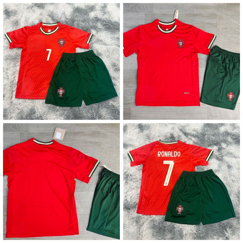 JERSEY BAJU BOLA ANAK PORTUGAL HOME KIDS 2025 + RONALDO