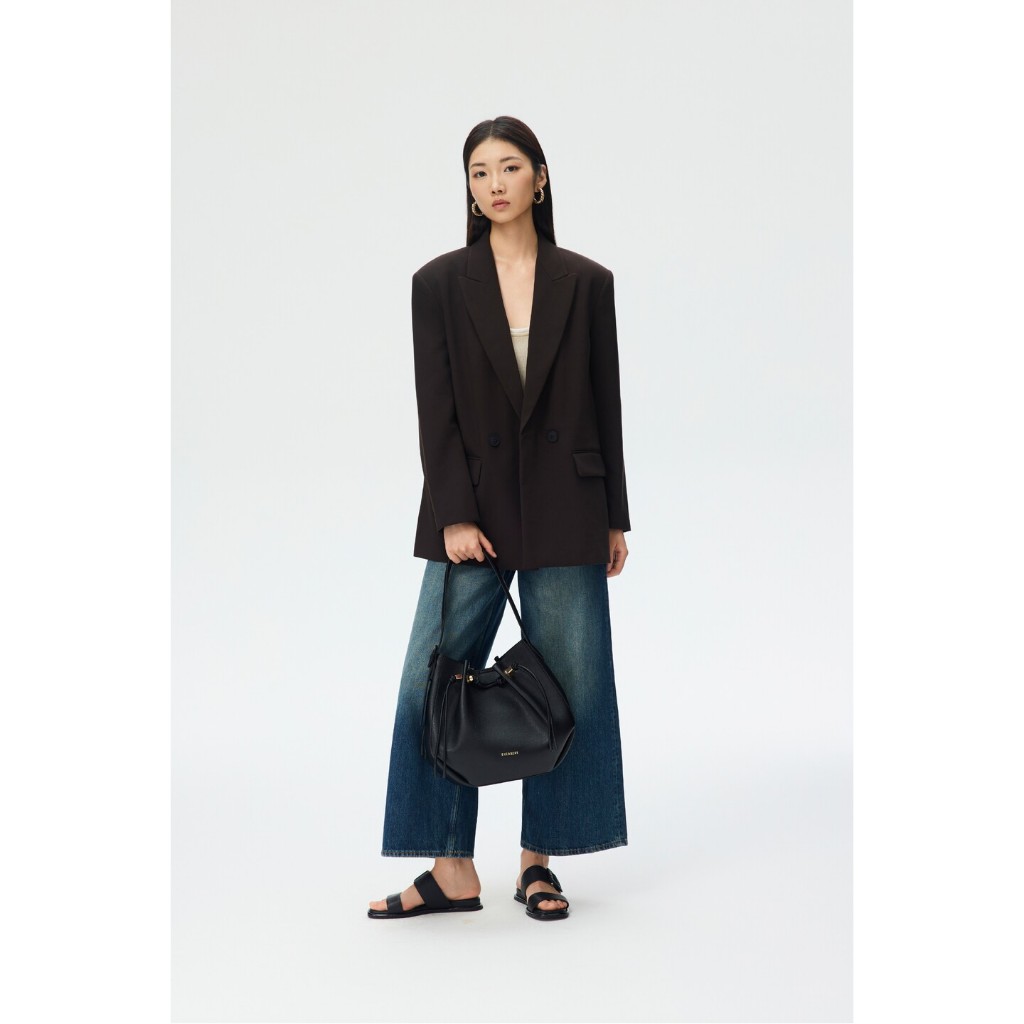 Everbest Emonia Bucket Bag Black & Tan