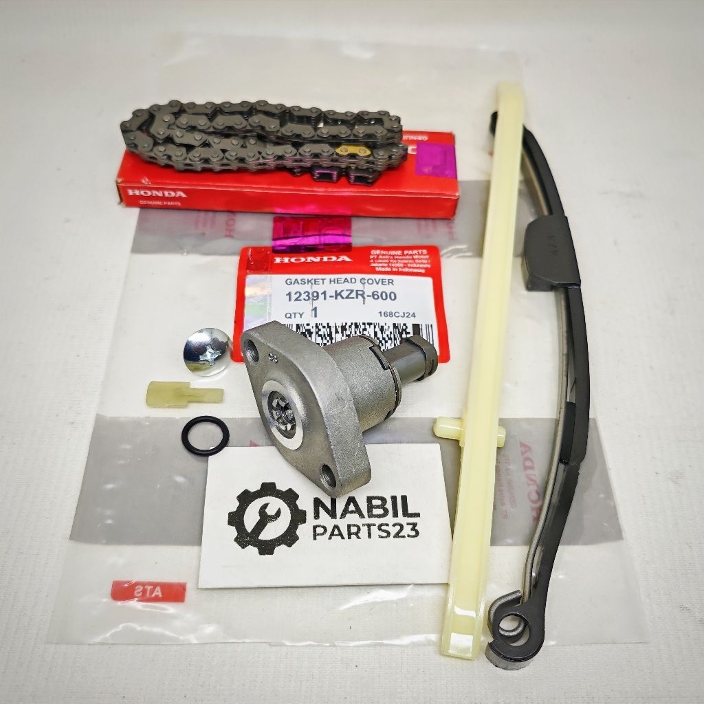 STELAN KETENG KARET TENSIONER RANTE KETENG KZR/KWN 3ITEM HONDA VARIO 125 OLD NEW FI TECHNO ORI