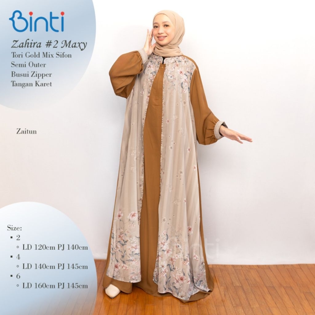 ZAHIRA DRESS JUMBO LD 120 140 160 XL-XXXXXXL BAHAN TORI GOLD MIX SIFON BY BINTI GAMIS JUMBO TERBARU 