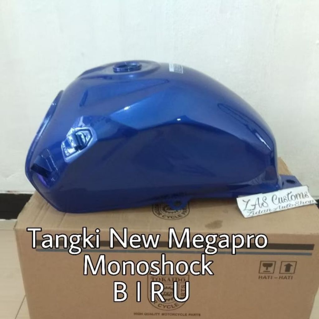 TANGKI BENSIN MEGAPRO MONOSHOCK WARNA biru