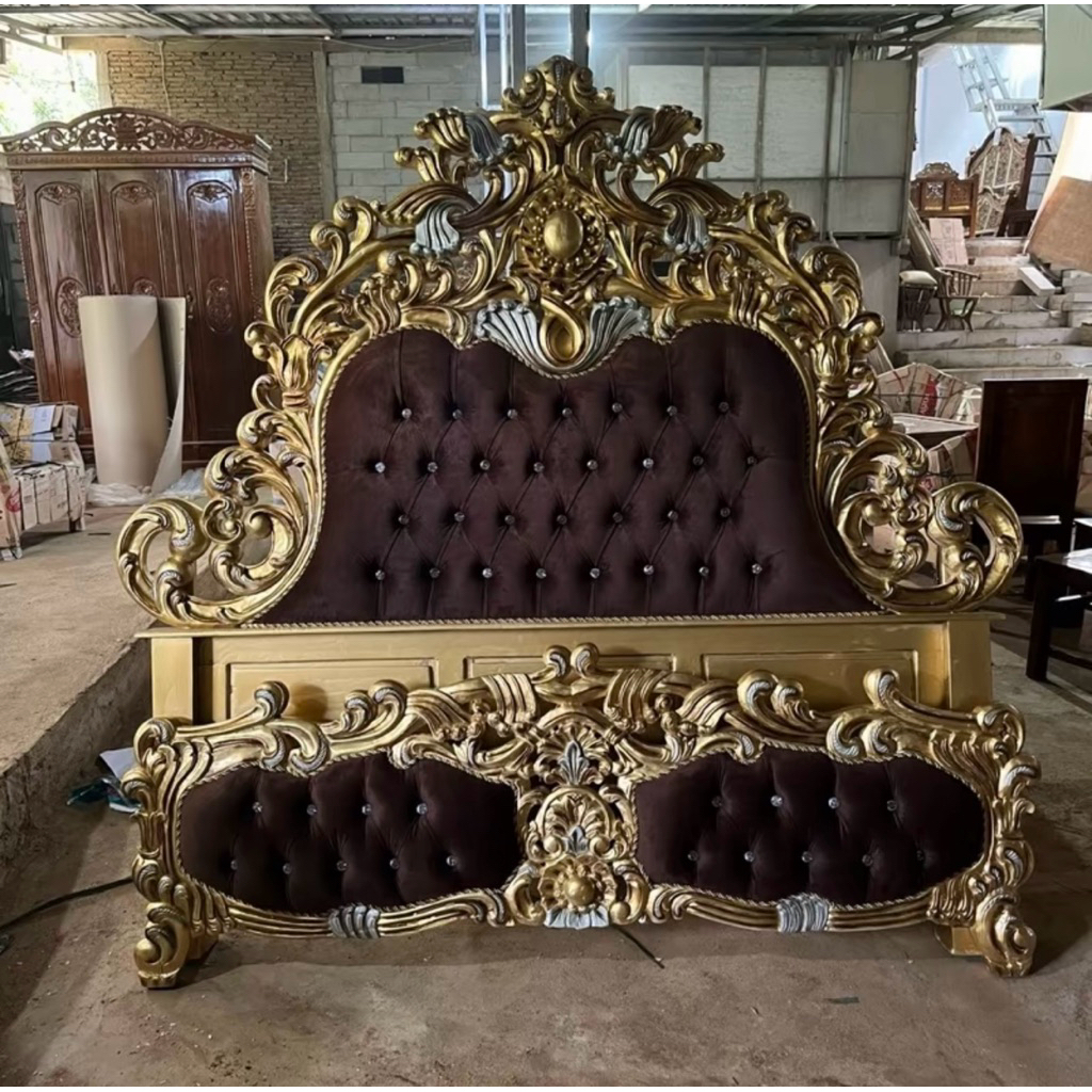 Dipan Bagong Jati Finishing Gold Dipan Ukir Jati