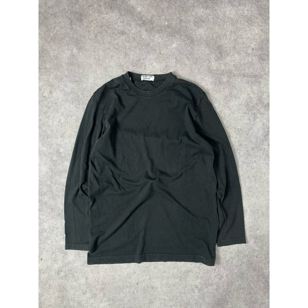 HELMUT LANG plain black ls tshirt