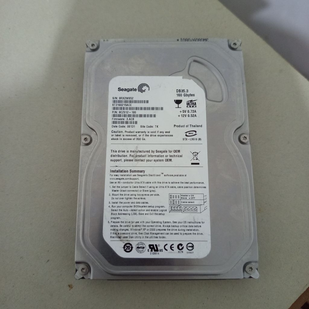 Hardisk ATA/IDE 160GB PS2