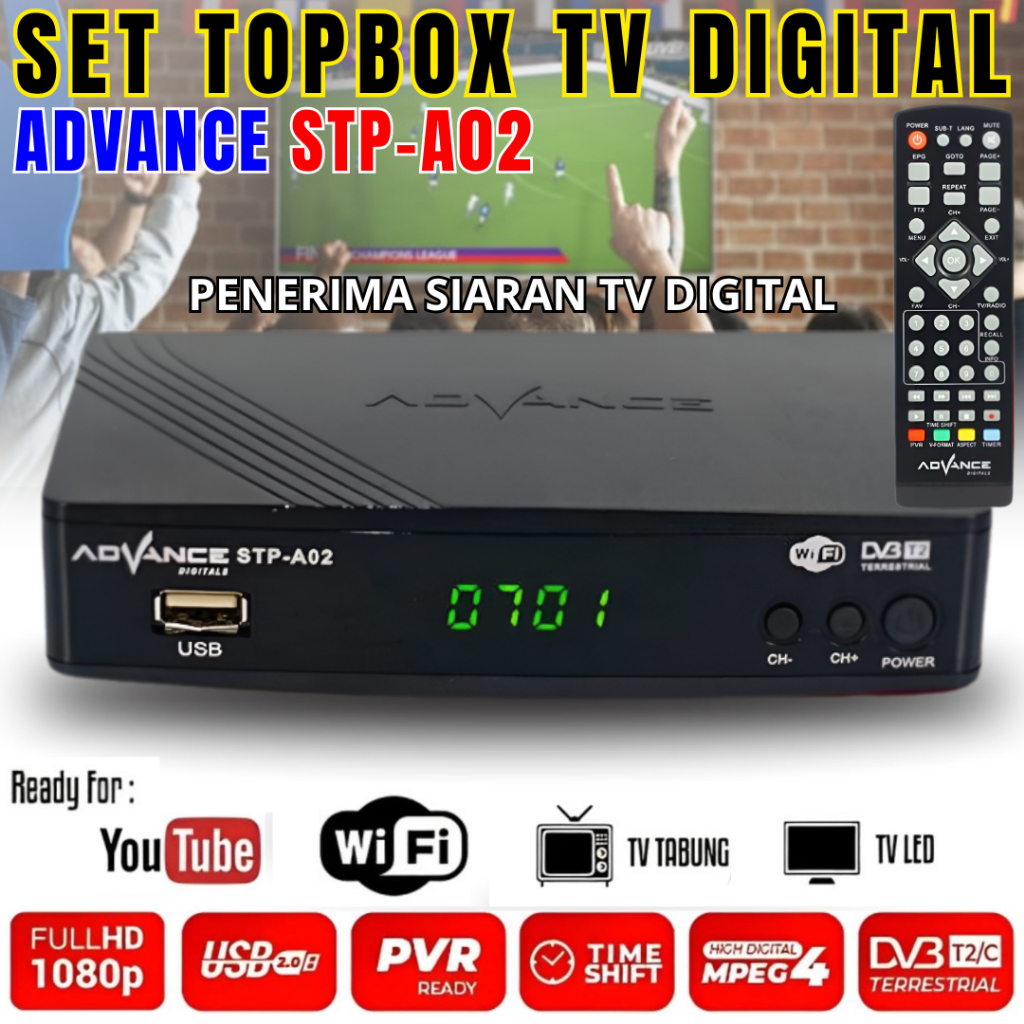 Promo Set Topbox Tv Analog Ke Digital Advance Stp-A02 | Advance Stb Set Top Box Tv Digital Receiver 