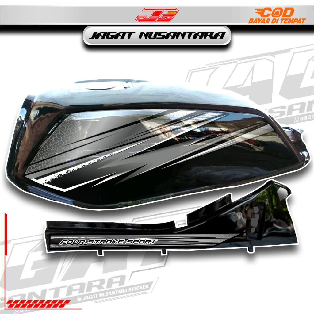 STRIPING HONDA GL TERBARU, STRIPING GL VARIASI TERBARU, STRIPING GL STANDART, STRIPING GL MOTIF SIMP