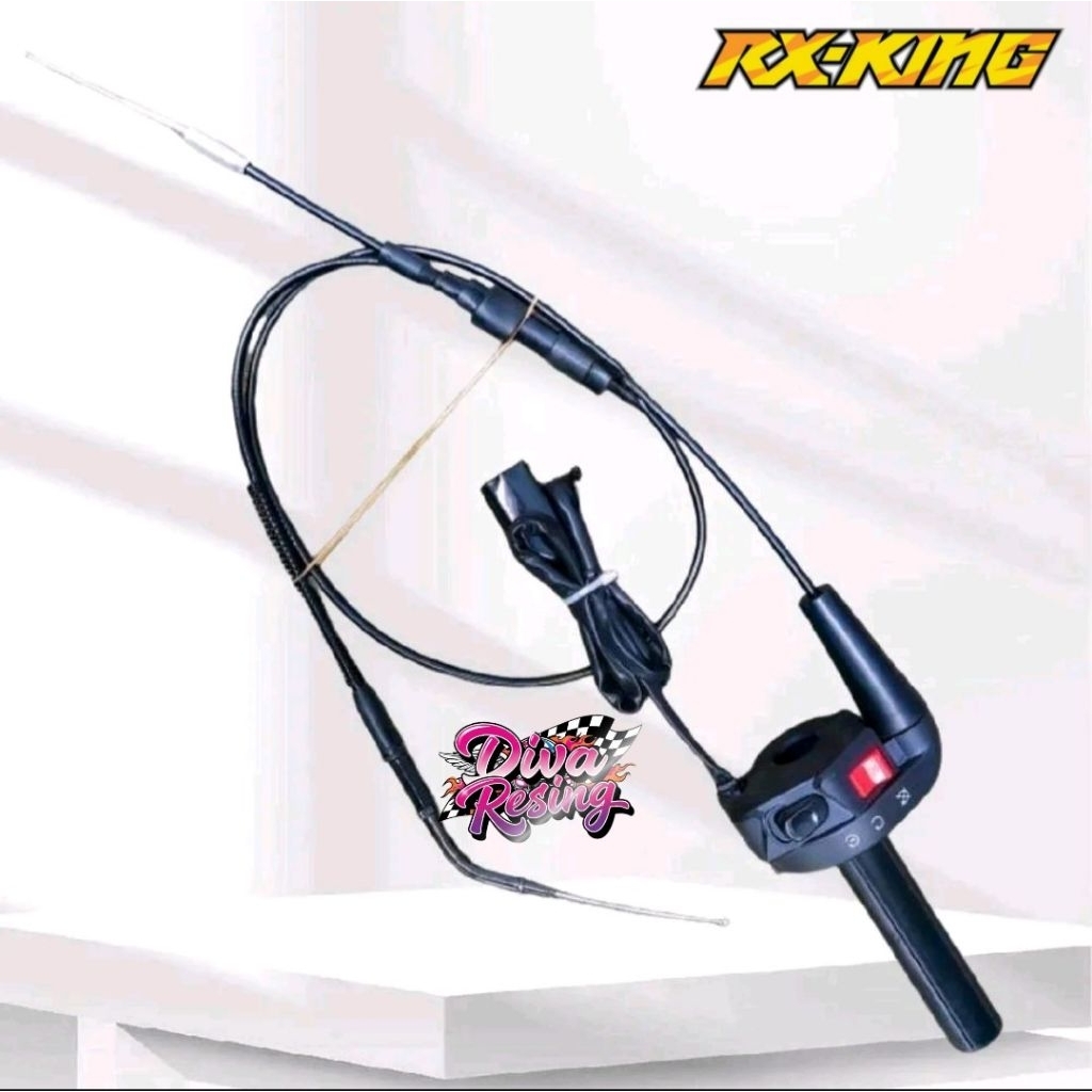 Gas spontan RX-KING F1ZR KSR kabel 2 cabang pnp RX-KING  F1ZR dengan desain khusus dan tombol kontro