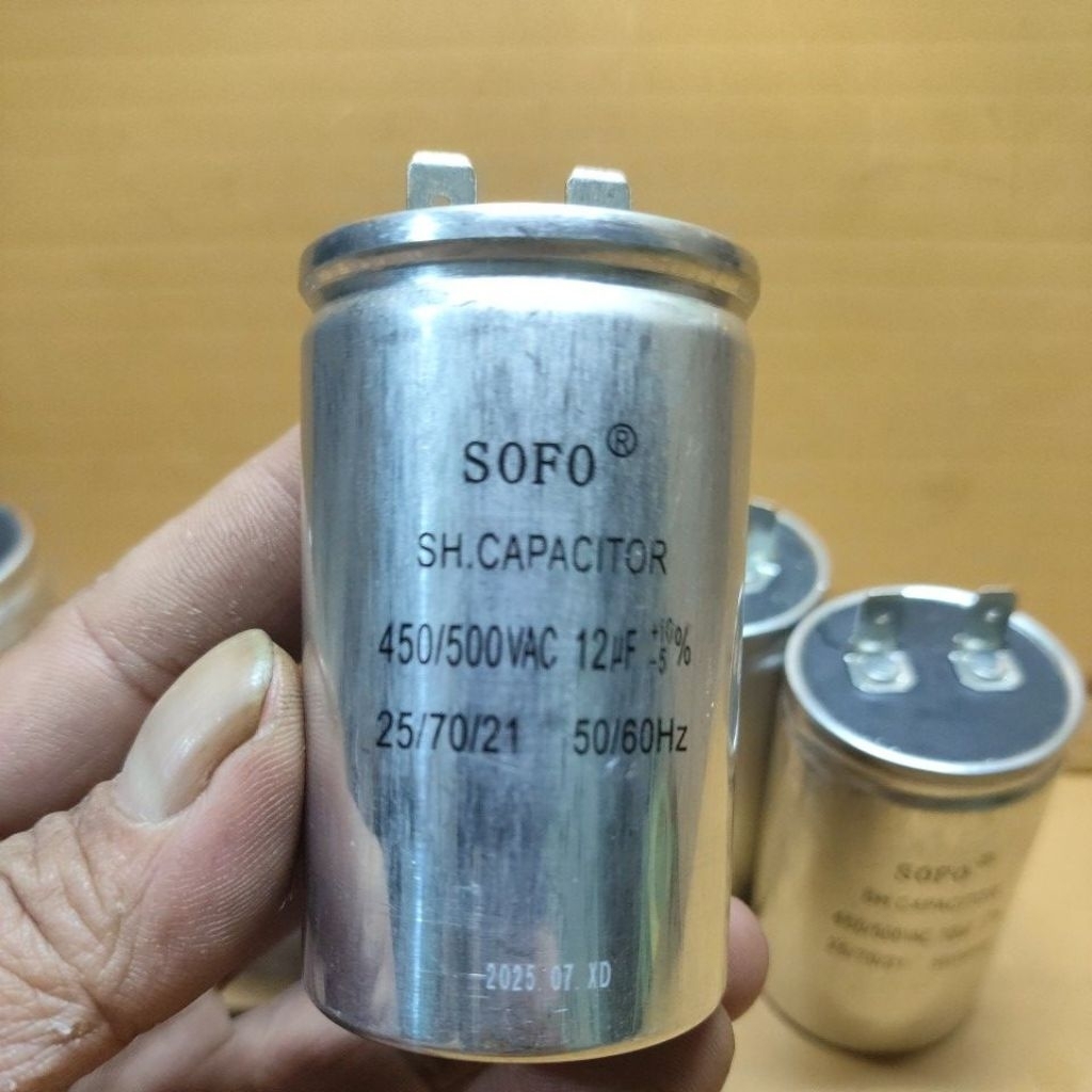 Capasitor mesin cuci 1tabung Capasitor 12uf Sofo original