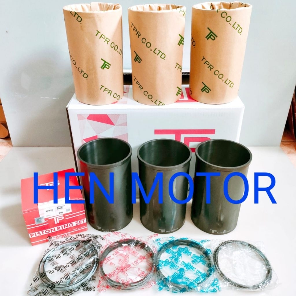 PAKET LINER+RING PISTON MITSUBISHI FUSO PS190 FM517 6D16 ASLI TP JAPAN