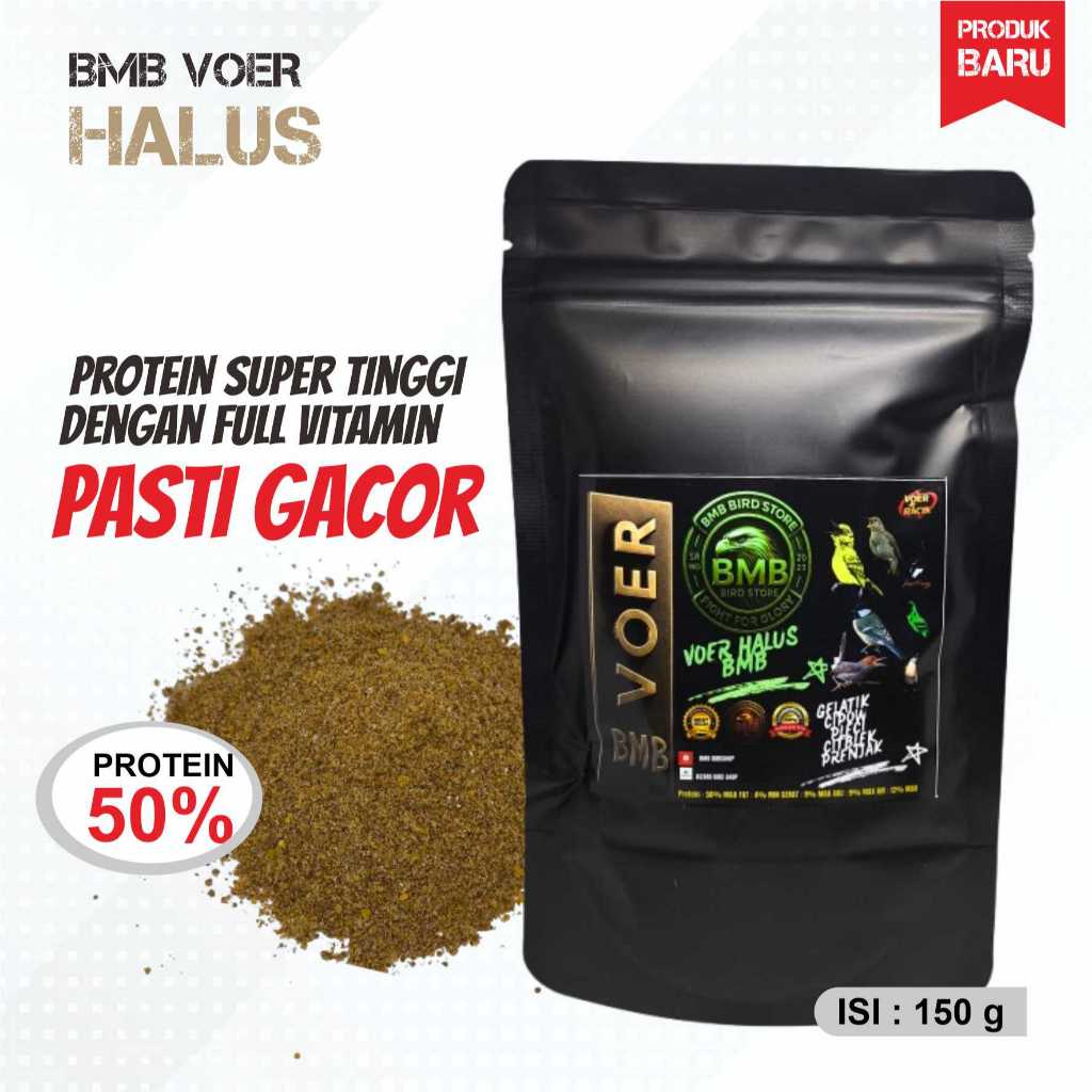 BMB VOER HALUS HITAM DENGAN PROTEIN SUPER TINGGI UNTUK BURUNG PRENJAK PLECI SIRTU CIBLEK