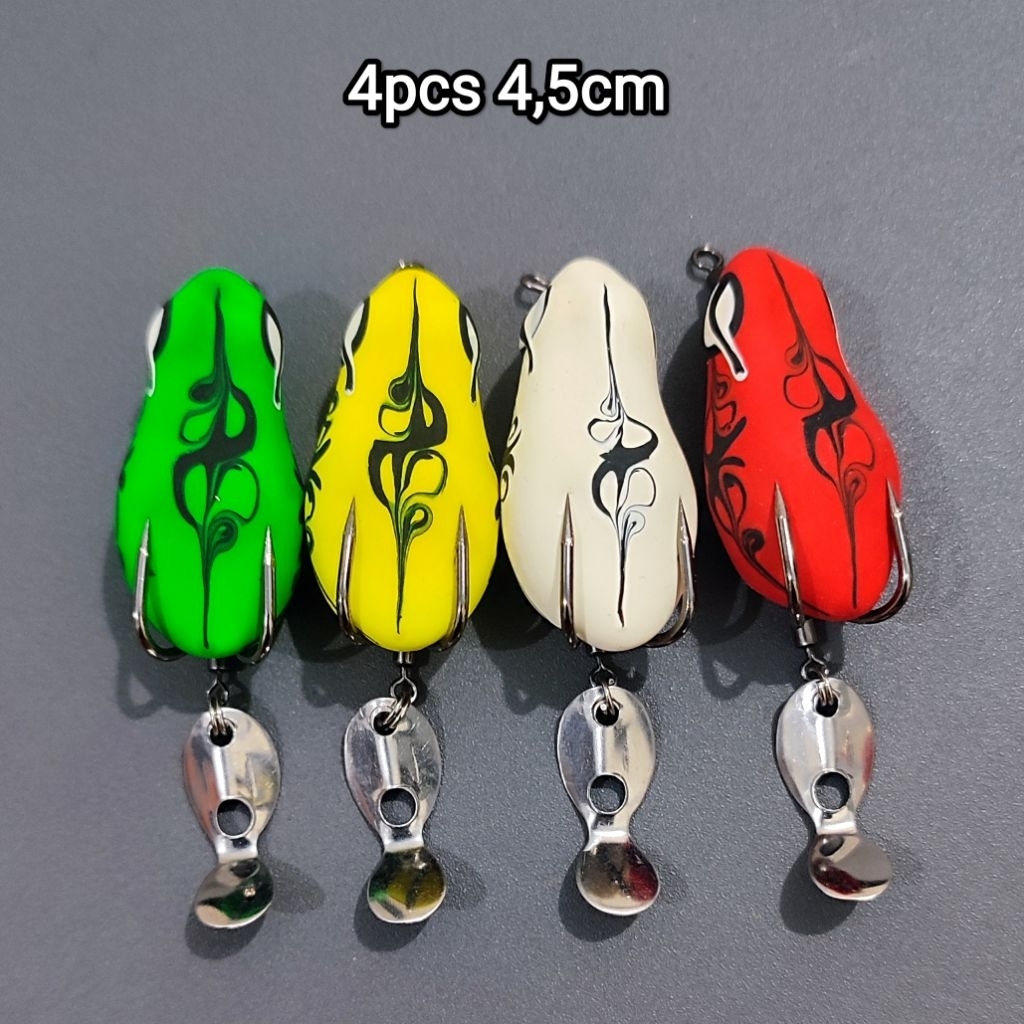 4PCS SOFT FROG JAWS. umpan casting gabus. lure casting gabu  sf jaws