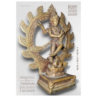 Patung Kuningan Antik Dewa Siwa Natareja