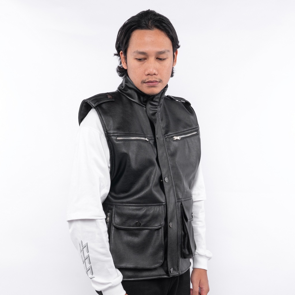 DISENTAL SSST SUPER SENTIMENTAL SECRET THEORY X MATERNAL DISASTER VAUX LEATHER VEST ROMPI ORIGINAL