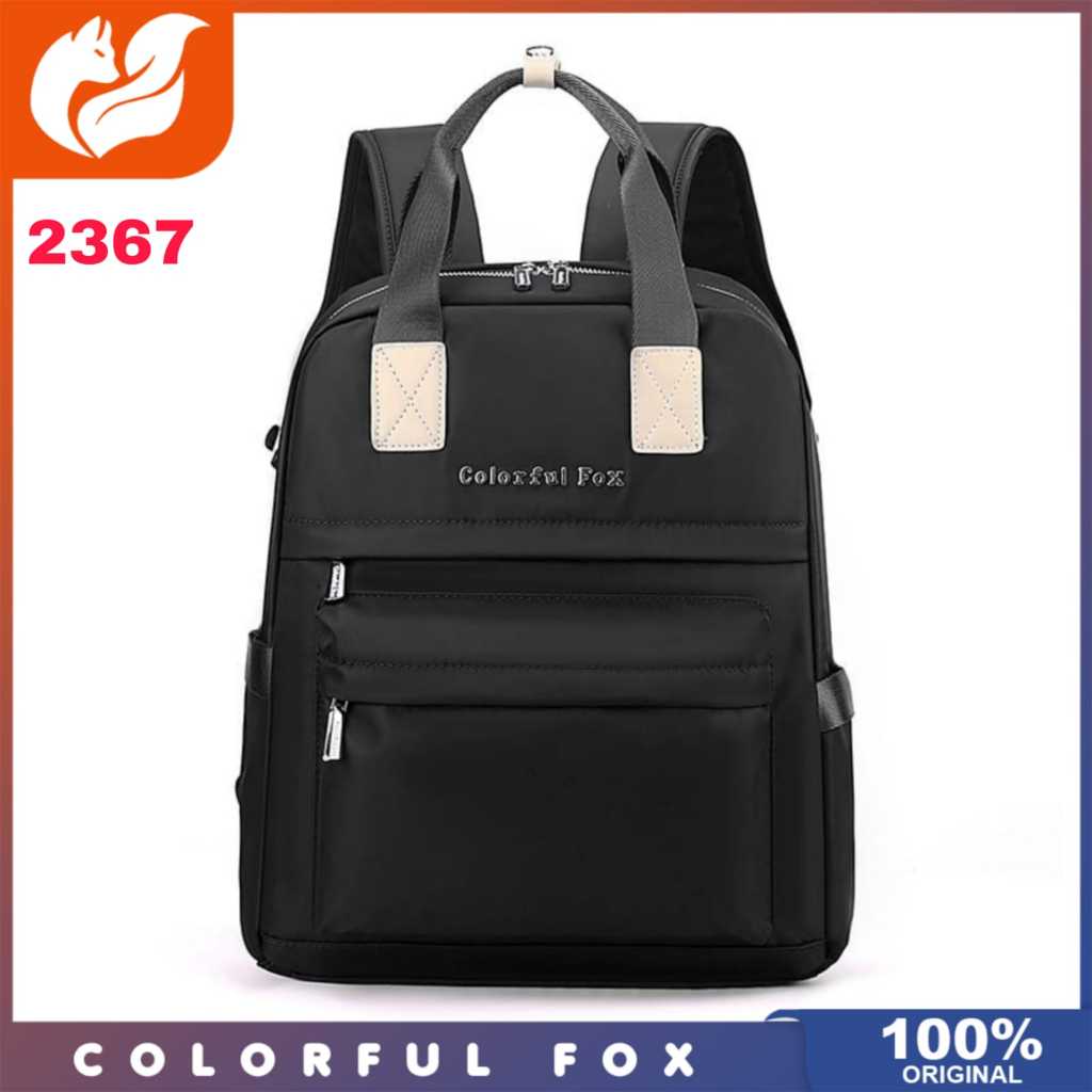 Colorful fox ori - Tas ransel colorful fox 2367 nilon anti air tas ransel sekolah