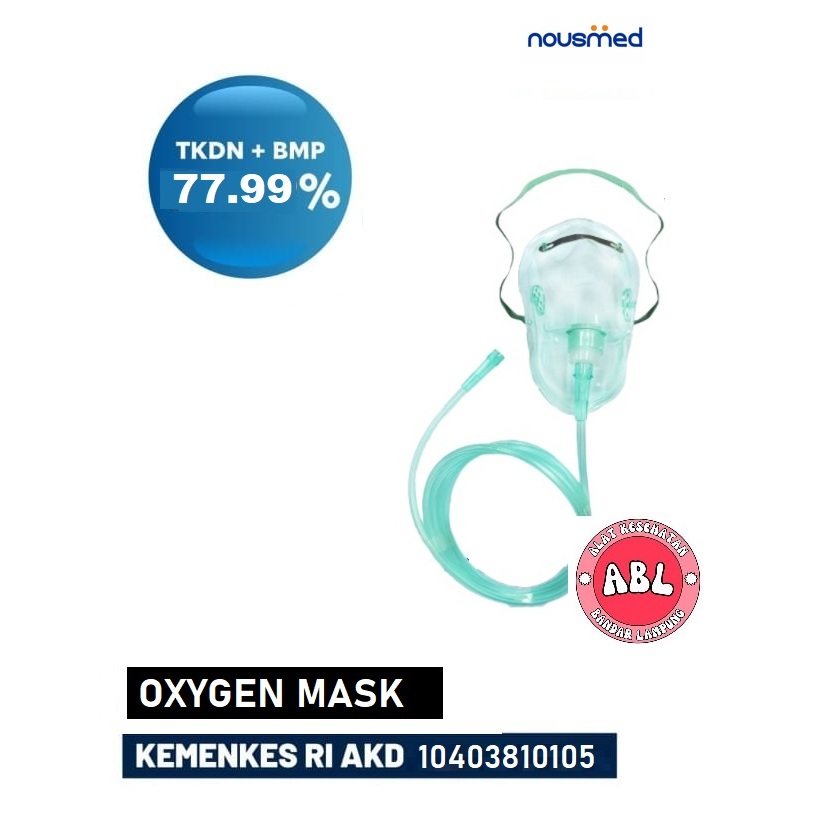 Nousmed Oxygen Mask Masker Oxygen Dewasa & Anak, AKD
